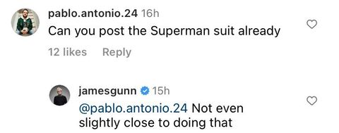 James Gunn responde fã no Instagram