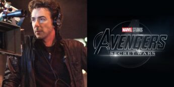 Shawn Levy e logo de Vingadores Guerras Secretas