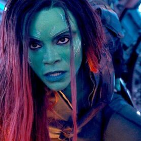 Gamora em ação, em Guardiões da Galáxia vol .3