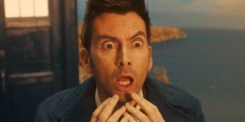 David Tennant surpreso em Doctor Who