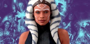 Ahsoka e personagens de Star Wars de fundo