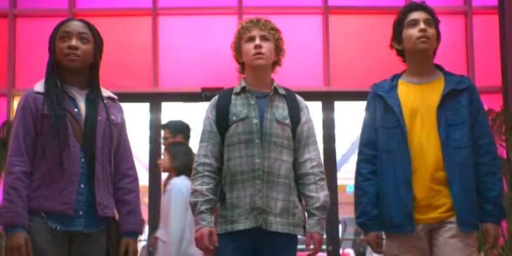 Annabeth, Percy e Grover, em Percy Jackson e os Olimpianos