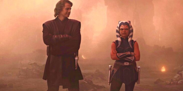 Hayden Christensen e Ariana Greenblatt em Ahsoka