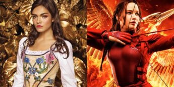 Lucy Gray e Katniss em Jogos Vorazes