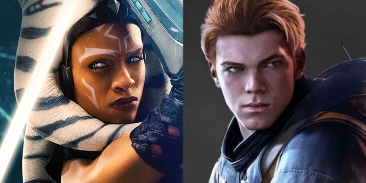 Ahsoka e Cal Kestis de Star Wars Jedi Fallen Order