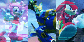 Tails, Amy e Knuckles em Sonic Frontiers