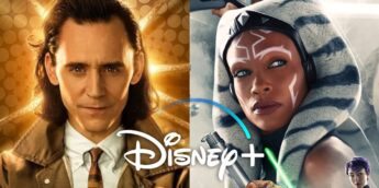 Loki e Ahsoka com logo do Disney+