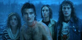 Steve e mais, no Mundo Invertido de Stranger Things
