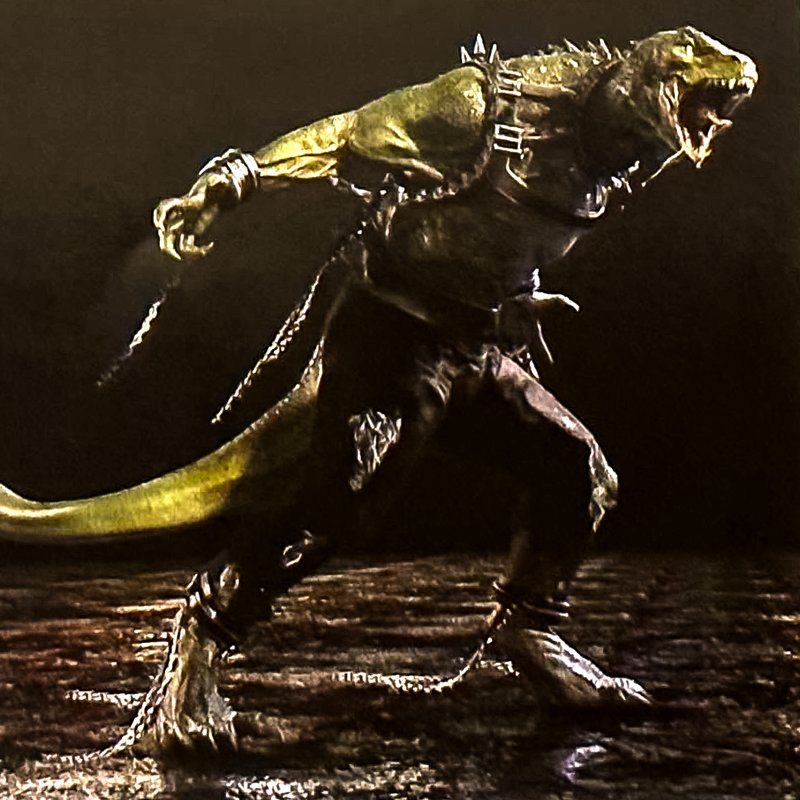 Lagarto com visual punk