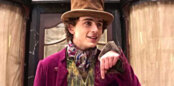 Timothée Chalamet caracterizado como Wonka