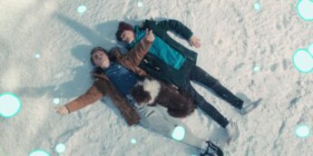Nick e Charlie na neve