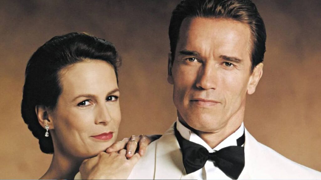 Arnold Schwarzenegger e Jamie Lee Curtis, em True Lies