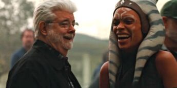 George Lucas e Ahsoka em set