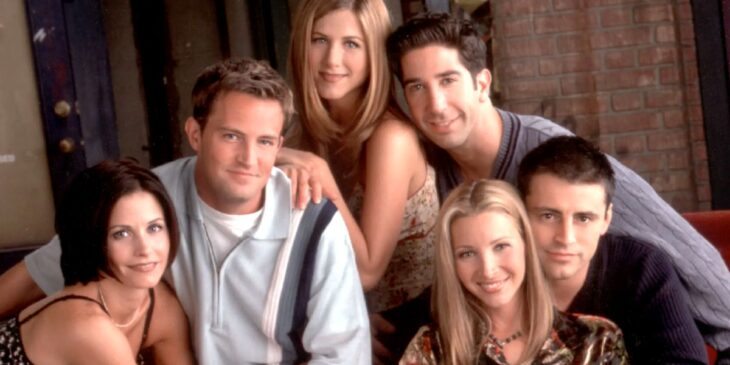Matthew Perry e estrelas de Friends