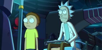 Rick e Morty assistindo tv em série