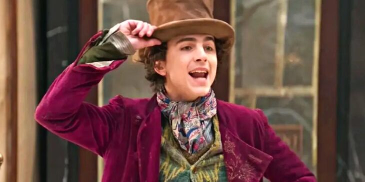 Timothée Chalamet no filme Wonka