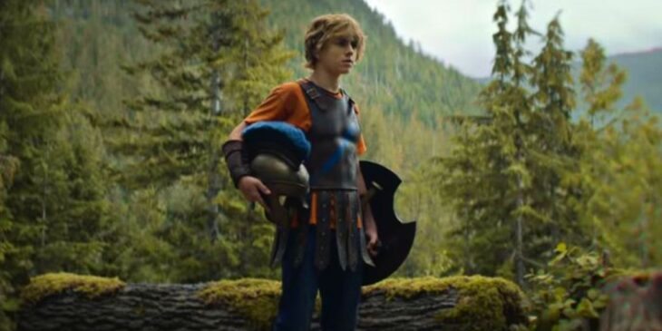 Percy Jackson com armadura dos semideuses