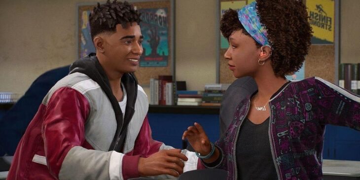 Miles Morales e Hailey Cooper em Marvel's Spider-Man 2