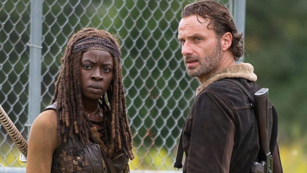 Rick e Michonne em The Walking Dead