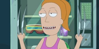 Summer com garras de Wolverine em Rick e Morty