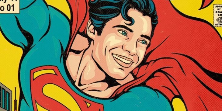 David Corenswet em arte de Superman Legacy