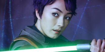 Sabine Wren com sabre de luz em Ahsoka