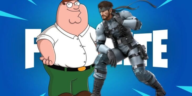 Peter Griffin e Solid Snake em Fortnite