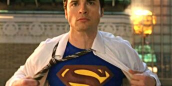 Tom Welling com traje de Superman em Smallville