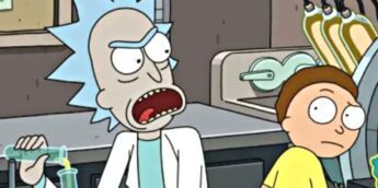 Rick e Morty discutindo em laboratório