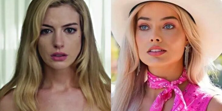 Anne Hatahway e Margot Robbie em Barbie