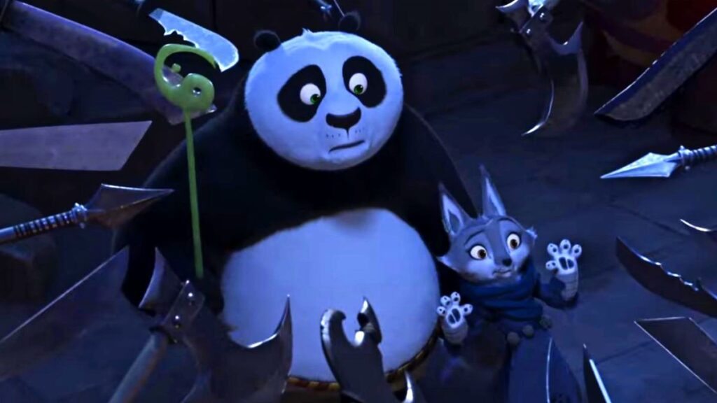 Po e aprendiz em Kung Fu Panda 4