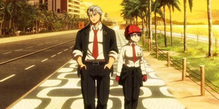 Andy e Fuuko no Rio de Janeiro em cena do Episódio 11 de Undead Unluck