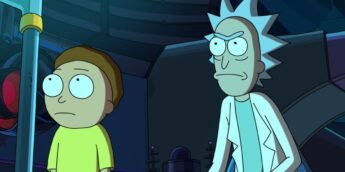 Rick e Morty diante de monitor