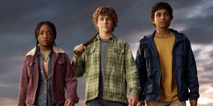 Annabeth, Percy Jackson e Grover, em série