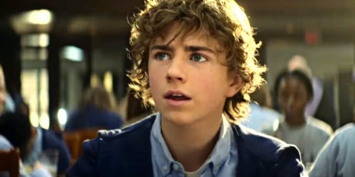 Walker Scobell em episódio de Percy Jackson