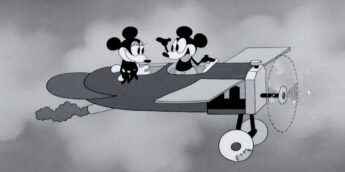Mickey e Minnie Mouse em Plane Crazy