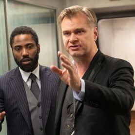 Christopher Nolan no set de Tenet