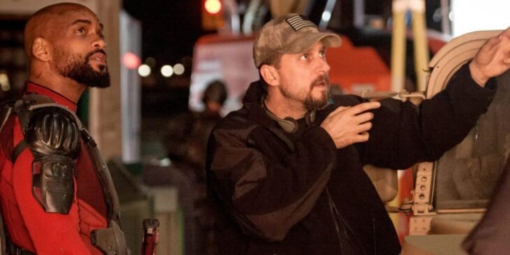 David Ayer e Will Smith no set de Esquadrão Suicida