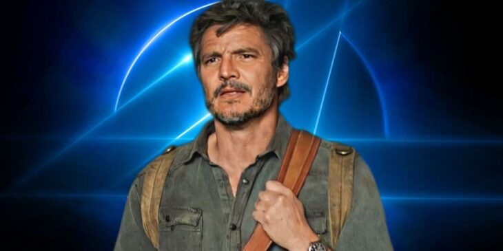 Pedro Pascal e logo de Quarteto Fantástico