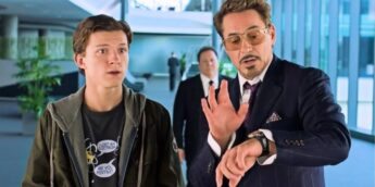 Tom Holland e Robert Downey Jr. na Marvel