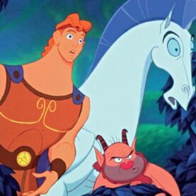 Hércules e Phil em animação da Disney