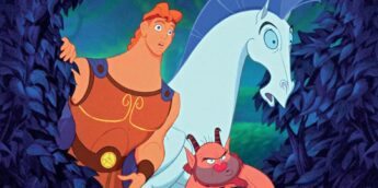 Hércules e Phil em animação da Disney
