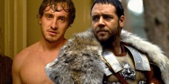 Paul Mescal e personagem de Gladiador