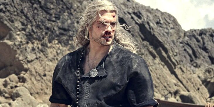 Henry Cavill como Geralt na adaptação de The Witcher