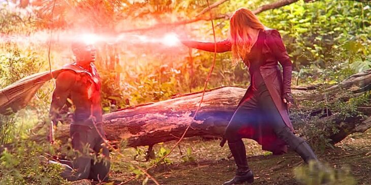 Visão e Feiticeira Escarlate em Vingadores Guerra Infinita