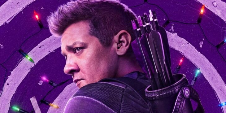 Jeremy Renner com visual de Gavião Arqueiro