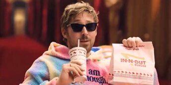 Ryan Gosling em comercial do Oscar 2024, com Barbie