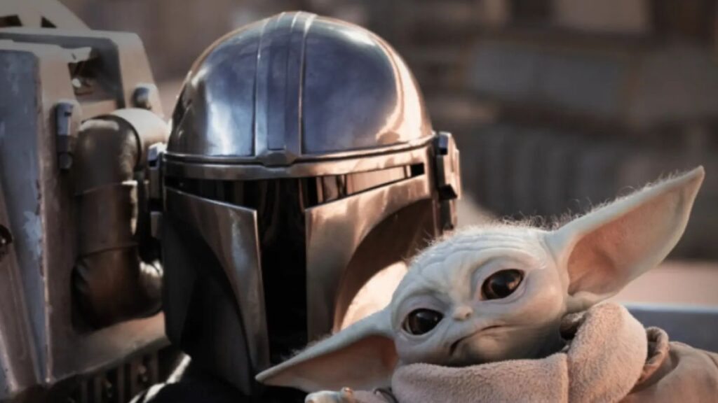 Din Djarin e Grogu em The Mandalorian