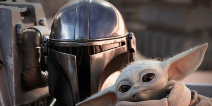 Din Djarin e Grogu em The Mandalorian