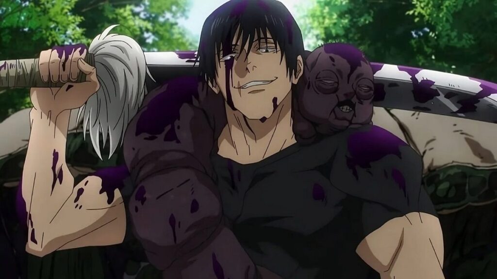 Toji Fushiguro em cena da 2ª temporada de Jujutsu Kaisen